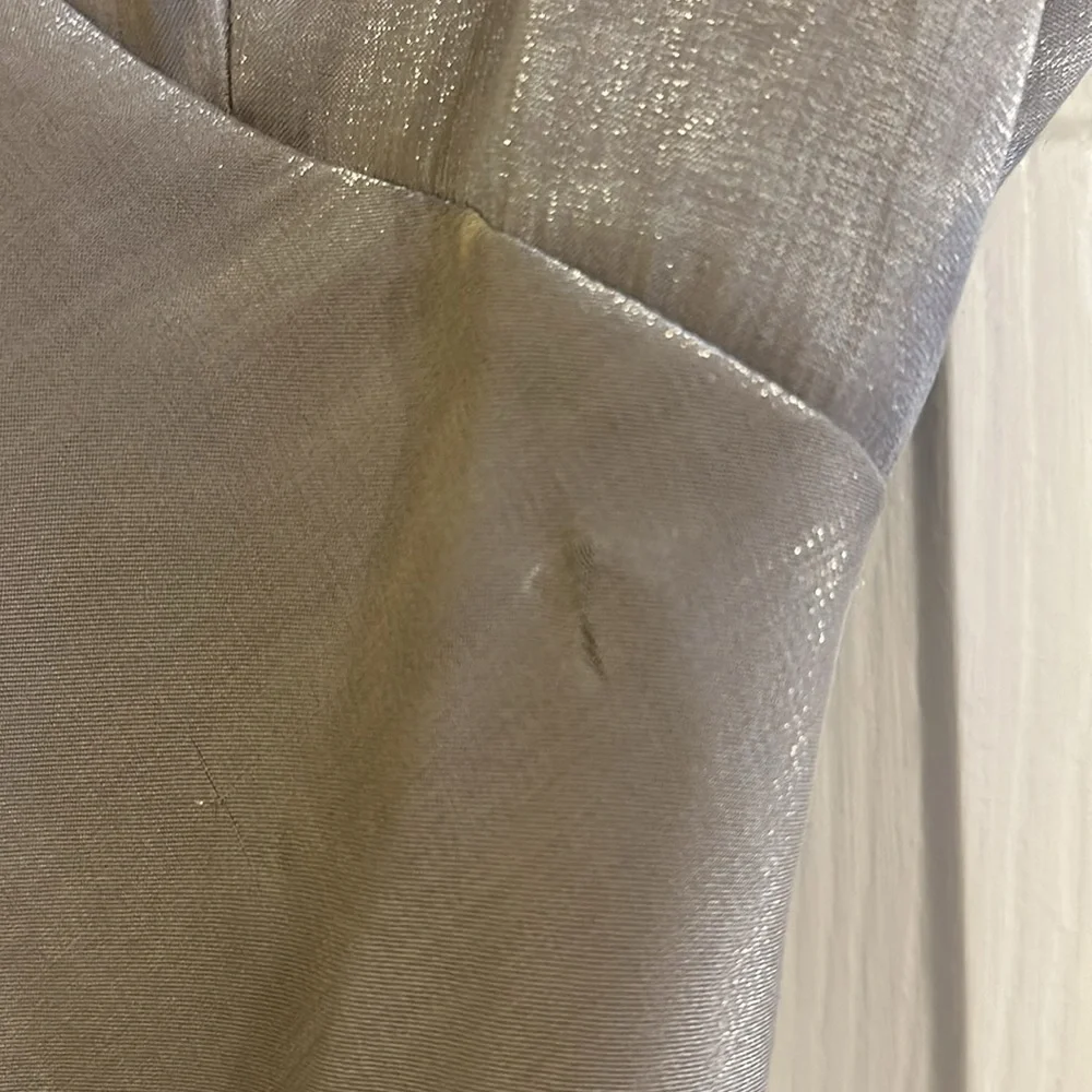 H&M Shiny Silver Spaghetti Strap Cocktail Mini Dress - Picture 8 of 8